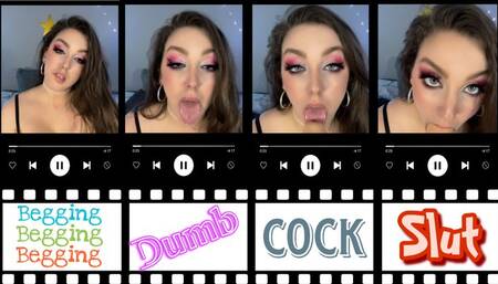 Begging Dumb Cock Slut (480WMV)