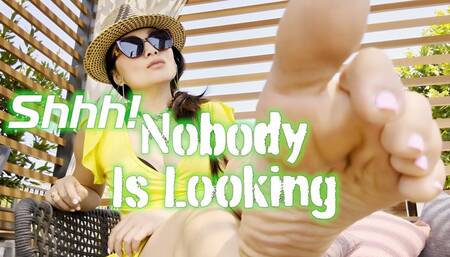 Shhh Nobody Is Looking Secret Foot Worship In Public Exposure Foot Licking POV Femdom Public Embarrassment Toe Curling Spreading Bare Soles Sweaty Feet Barefoot Bare Feet