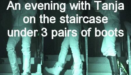 One evening with Tanja and her boots on the staircase - VD02