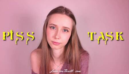 Piss Control Challenge - Edging with Full Bladder - Pee Play Task JOI - Verbal Humiliation - Femdom POV Clip by Leda von Thrill - HD Video MP4 1920 x 1080p