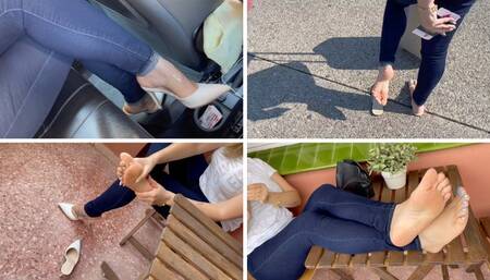 Sweaty feet after a trip - Goddess Grazi (MP4-HD 1080p)