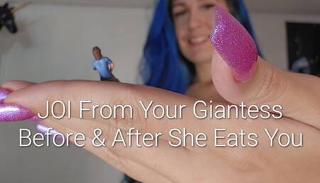 720P JOI From A Giantess Before and After She Eats You