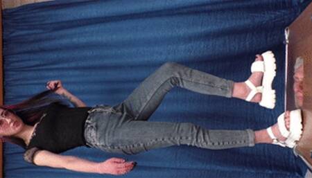 Trampled under big summer sandals (part 3 of 5), flo555x 1080p