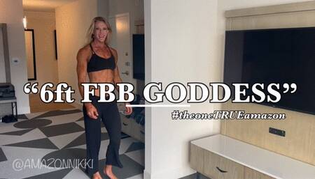 Her biceps OMG!! It’s competition day and this 6ft Amazon goddess is ripped!!