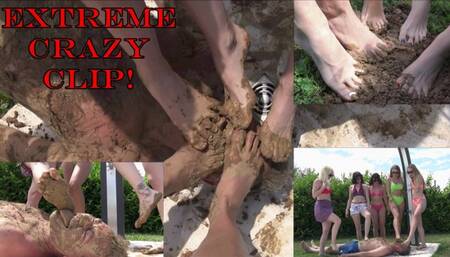 THE FEMDOM VILLA - EXTREME muddy feet licking (CRAZY CLIP!!!)