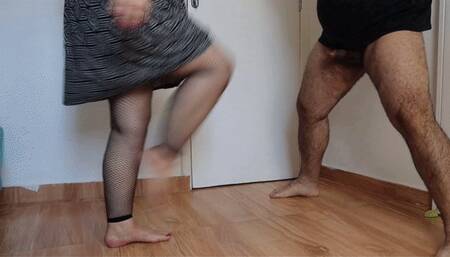 Dolce Amarran in a ballbusting session - BBW - MATURE - BALLBUSTING - CBT - BALL STOMPING - FOOT DOMINATION - FEMDOM - CRUSH BALLS - CRUSH COCK - BALL KICKS