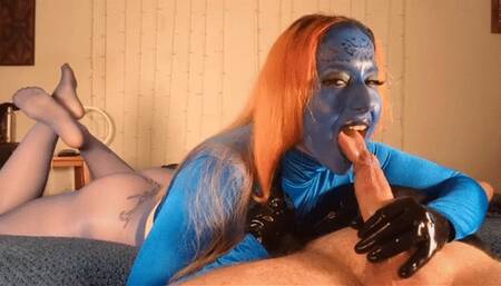 Mystique Cosplay 69 Blowjob - HD 1080p mp4