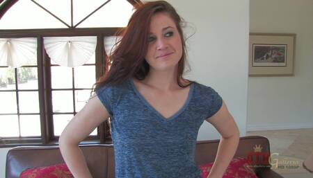 Jessica Madison Flashes Her Little Pink Tits as She Interviews.