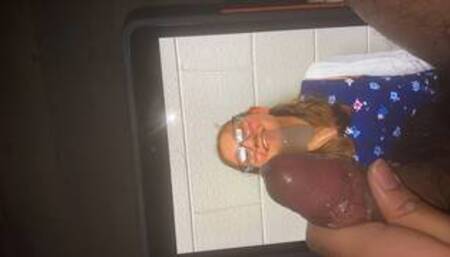 Me jerking off to her after a month break <333