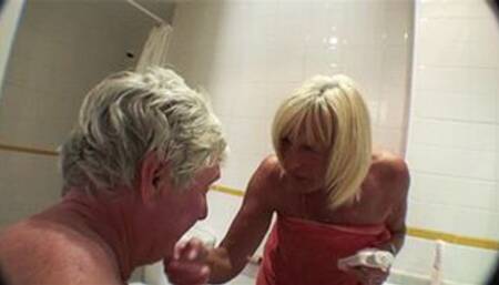 Getting ready for a date with Roger wile spitting on cuckold hubby - Roger, Diane & Harold the cuck - Quicktime