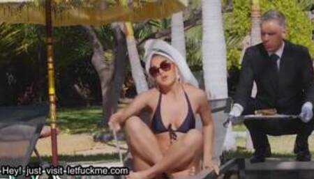 creampie sexy babe kendra spade fills all her holes with her butler’s dick