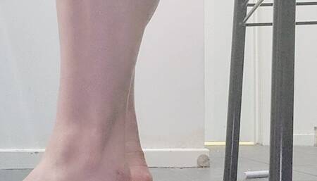 Seated Oil Muscle Worship Barefeet