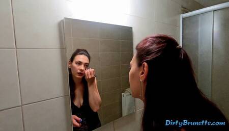 Horny wife make up before fucking passionately