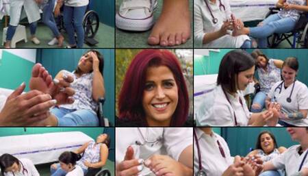 Deborah Foot Sprain Tickled Silly at the Foot Clinic (in HD 1920X1080)