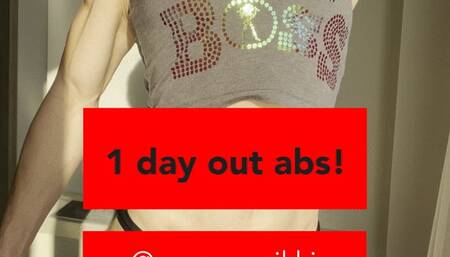 1 day out ABS! WOW! Wait till she peels off her crop top!