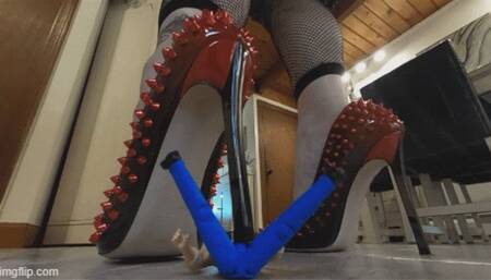 In & Under Madam Giantess' big boots and lethal heels VR