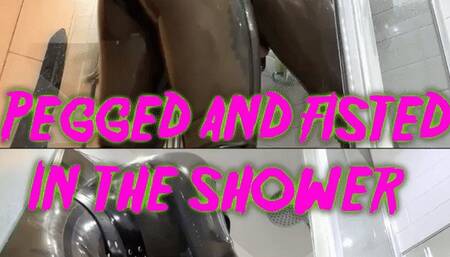 Pegged and Fisted in the shower with Mistress Patricia Maz Morbid #fisting @mazmorbidfetish