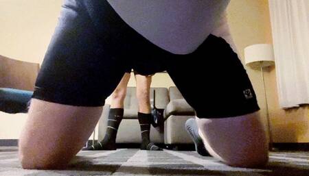 Hotel suite ballbusting MM clip1