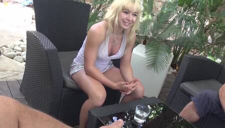Domestic Sex with My Girlfriend a German Woman with Blonde Hair Gets Penetrated in Her Pussy