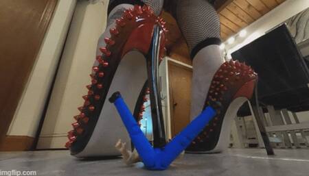 In & Under Madam Giantess' big boots and lethal heels VR4K