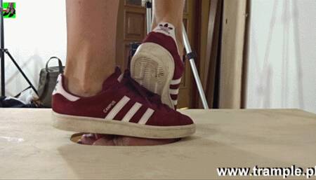 Stomping on the face in sneakers WMV