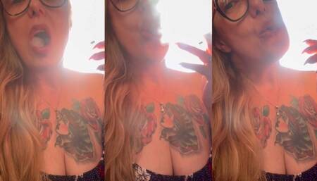 Sampoerna Cigarette - Feeding my dark lungs - The first cigarette of the day when I wake up, has a special flavor - Deep Inhales, Mouth Inhales and open mouth exhales - Without makeup - Natural light