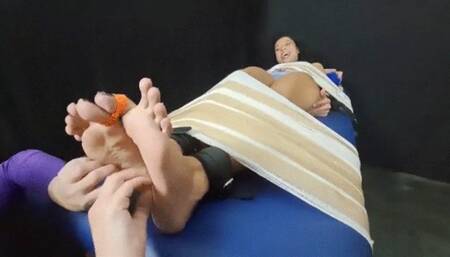 Ticklish Naty - TICKLED ON THE TABLE - HD