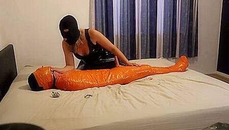 Femdom Goddes Mummified Chastity Sissy Slave P4