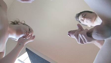 [1080p] Underneath My Big Titties Blowjob Cumshots All Over My Face & Chest!