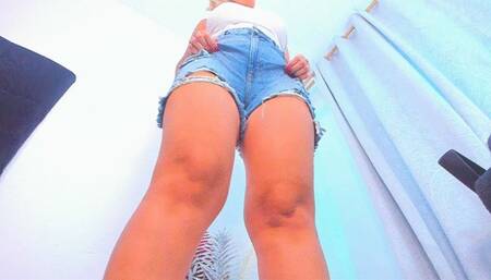 Wetting my short jeans