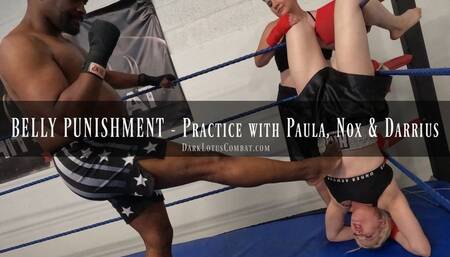 BELLY PUNISHMENT - Practice with Paula, Nox & Darrius