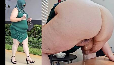 BBW - OMG!! It’s so Exciting Showing my big ass and Pussy and Peeing on my Desk - kinky BBW SSBBW POV ass worship (big butt, big booty, big ass, huge ass, big tits, big boobs) massive ass pissing (fat pussy) fat ass, fat girl