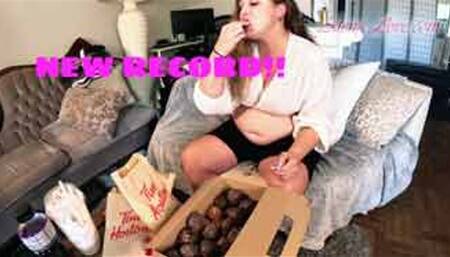 Kira Donut Stuffing WeighIn Augest2023 New Record Past 200!![SD]