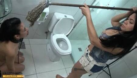 Drink Mop Toilet Humiliation by Mistress Beh # SD MOBILE