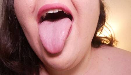 The art of a beautiful tongue in the mouth - (no talking)