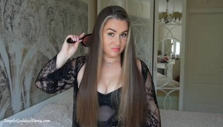 Brushing My Perfect Silky Hair Makes You Weak (720p HD)