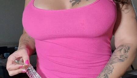 DRENCHING the kitchen counter with HUGE SQUIRT!!