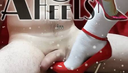 Angels red heels, present for toy