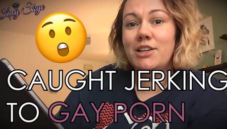 Caught Jerking to Gay Porn