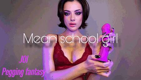 Mean school girl JOI and Pegging POV