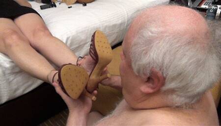 Foot Worship Scene Only from Tack Shoes VS Trampleguy's Balls - iPad Quality