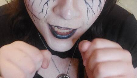 goth trans catgirl milks her girlcock to multiple orgasms