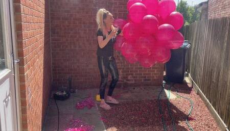 Balloon smoking and popping