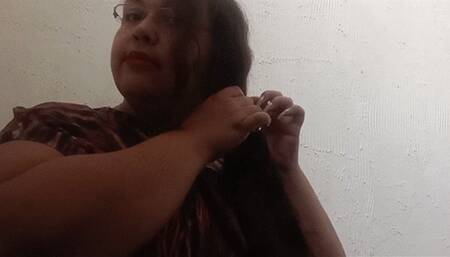 Natural long Fingernails Braiding Hair