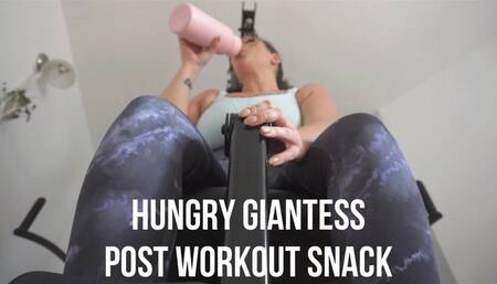 A Post Workout Snack For a Hungry Giantess