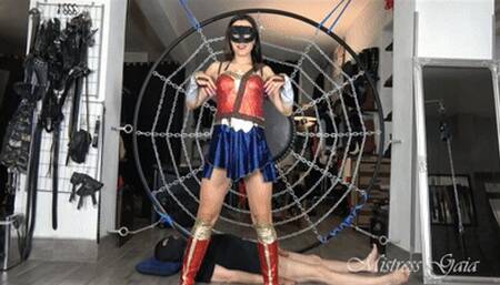 MISTRESS GAIA - WONDER WOMAN TRAMPLING - HD