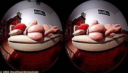 VR180 3D - Don't disturb Giantess Alice in her sweet Dreams (Clip No 2537 - 4K mp4 version)