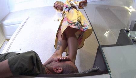 PAULINE - Kimono - CRUEL Foot Domination And Facestanding GOPRO VERSION 720p