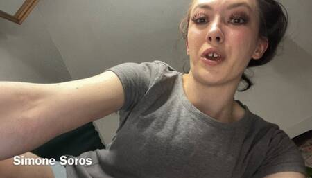 Sweaty hairy Simone Soros sits on your face