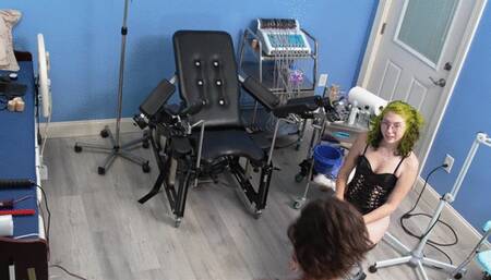 Doctor Gale binds and tickles Ahanu Reed